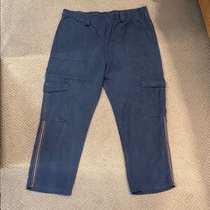 Johnny Was Blue Cargo Pants with Relaxed Fit